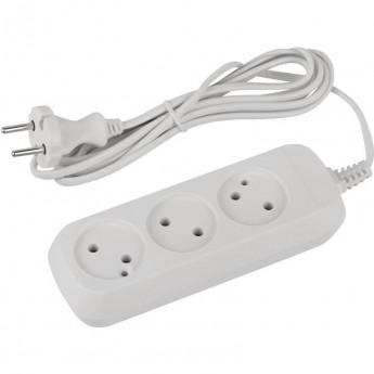 Удлинитель электрический ЭРА UDL-6-315 Greenline 3 розетки без заземления 1.5м ШВВП 2х0.75кв.мм